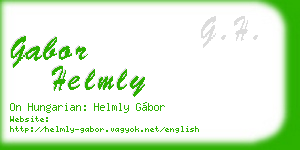gabor helmly business card